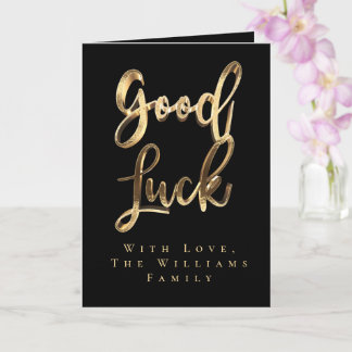 Elegant zwart en goud look script Succes Kaart