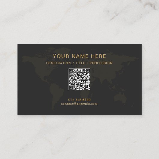 Elegant zwart en goud Luxe Professional Visitekaartje (Voorkant)