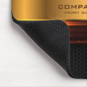 Elegant zwart en goud metallic geometrisch ontwerp muismat (Hoek)