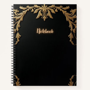 Elegant zwart en goud notitieboek