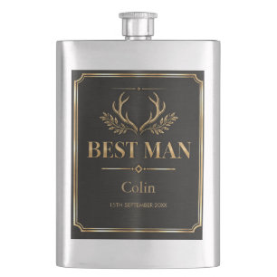 Elegant zwart en goud ontwerp voor de getuige van flacon