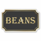 Elegant zwart en goud pantry label (Voorkant)