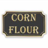 Elegant  zwart en goud pantry label (Voorkant)