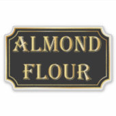 Elegant  zwart en goud pantry label (Voorkant)