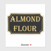 Elegant  zwart en goud pantry label (Vel)