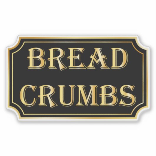 Elegant  zwart en goud pantry label (Voorkant)