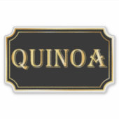 Elegant  zwart en goud pantry label (Voorkant)