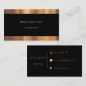 Elegant zwart en goud visitekaartje (Voorkant / Achterkant)
