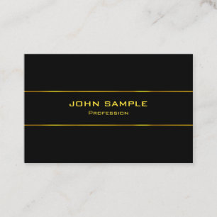 Elegant zwart en goudlicht modern glamour Plain Visitekaartje