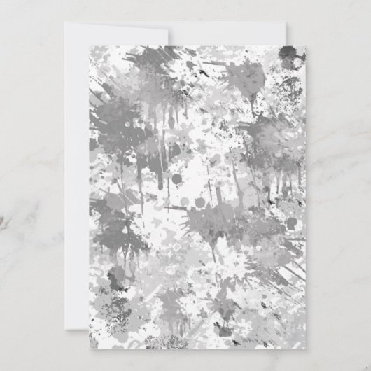Elegant Zwart en Grijs Kaart (Achterkant)