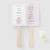 Elegant zwart en Lila minimalistisch Handwaaier (Voorkant en achterkant)