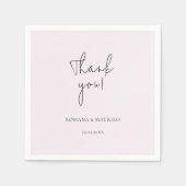 Elegant zwart en Lila minimalistisch Servet (Voorkant)