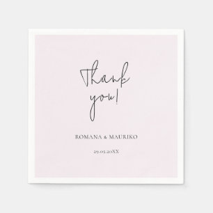 Elegant zwart en Lila minimalistisch Servet