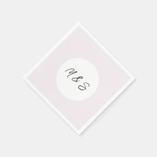 Elegant zwart en Lila minimalistisch Servet