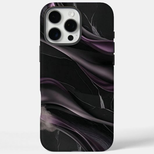 Elegant zwart en Paarse abstract ontwerp Case-Mate iPhone Case (Achterkant)