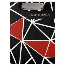 Elegant zwart en rood geometrisch patroon
