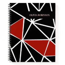 Elegant zwart en rood geometrisch patroon
