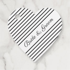 Elegant zwart en wit bedankjes labels