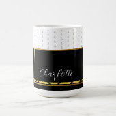 Elegant Zwart en Wit Met Goud Koffiemok (Center)