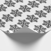 Elegant zwart en wit sneeuwvlok inpakpapier (Hoek)