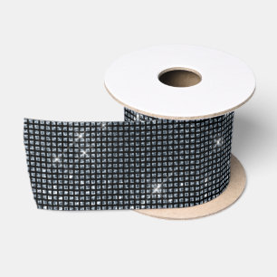Elegant zwart en zilver glinsterend patroon lint