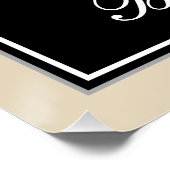 Elegant, zwart, Faux Gold 97th Birthday + naam Perfect Poster (Hoek)