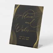 Elegant zwart & Gold Advice en wenst Reclamebord Met Voetstuk (Voorkant)