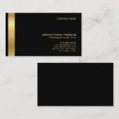 Elegant zwart Gold Modern Professional Grafisch Visitekaartje (Voorkant / Achterkant)