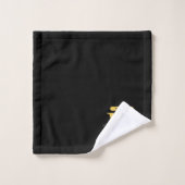 Elegant zwart & Gold Monogram modern script Bad Handdoek (Wasdoekje)
