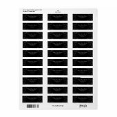 Elegant Zwart Gothic Damask Moody Retouradres Etiket (Full Sheet)