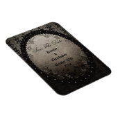 Elegant Zwart Gotisch Lijst Save The Date Bruiloft Magneet (Rechterzijde)