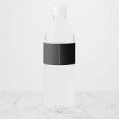 Elegant Zwart Goud 30e Verjaardag Dank u Custom Waterfles Etiket (Achterkant)