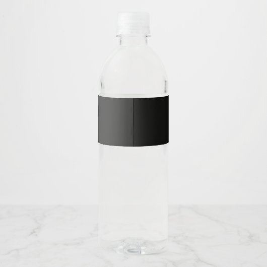 Elegant Zwart Goud 30e Verjaardag Dank u Custom Waterfles Etiket (Achterkant)