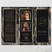 Elegant zwart goud agaat brochure (Voorkant)