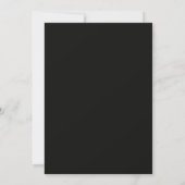 Elegant Zwart Goud Bloemen Luxe Romantisch Bruilof Kaart (Achterkant)