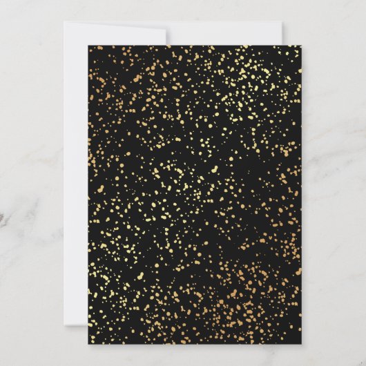 Elegant Zwart Goud Glitter 60ste Verjaardag Kaart (Achterkant)