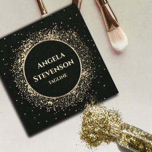 Elegant Zwart Goud Glitter Visitekaartje