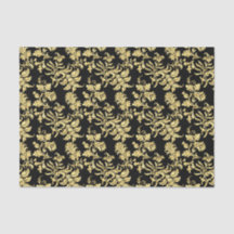 Elegant zwart & goud gotisch bloempatroon