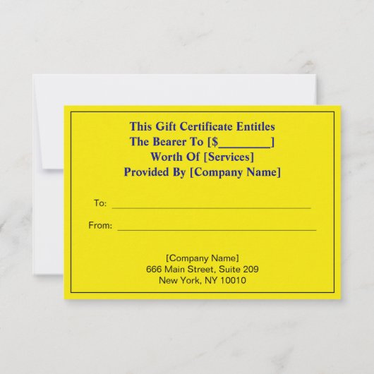 Elegant Zwart Goud Hart, Luxe Cadeaubon (Achterkant)