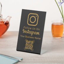 Elegant Zwart Goud Instagram Zakelijk Display