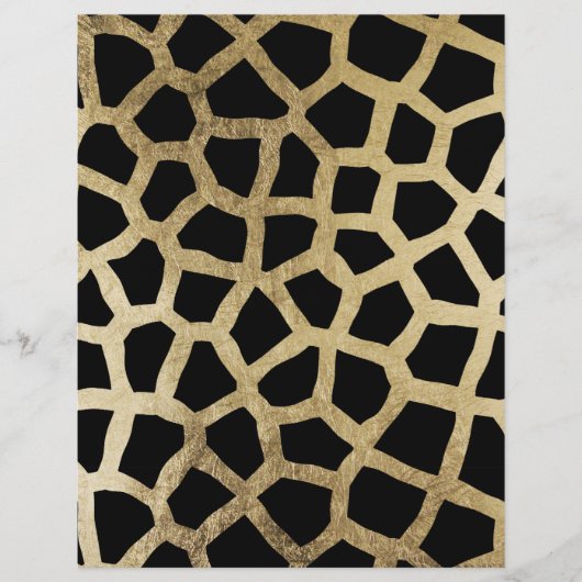Elegant zwart goud moderne dierlijke afdruk flyer (Voorkant)