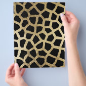 Elegant zwart goud moderne dierlijke afdruk flyer (Hand)