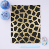 Elegant zwart goud moderne dierlijke afdruk flyer (Enkel)