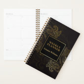 Elegant Zwart Goud Paisley Planner (Display)