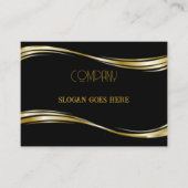 Elegant zwart goud professional visitekaartje (Voorkant)