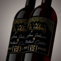 Elegant zwart & goud trouwcadeau op maat