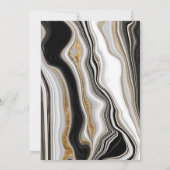 Elegant zwart gouden marmeren rechtenstudie afstud kaart (Achterkant)