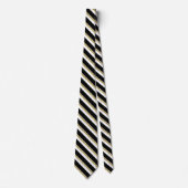 elegant zwart gouden streep stropdas (Voorkant)