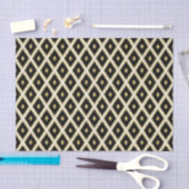 elegant zwart goudwit ruitvormig weefsel tissuepapier (Craft)