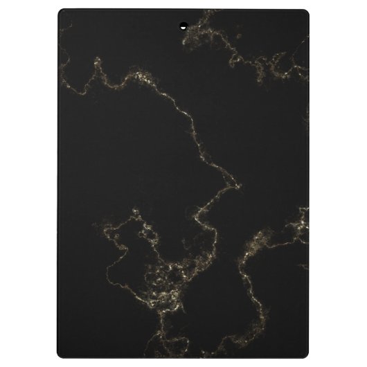 Elegant zwart grijs uniek geometrisch klembord (Achterkant)